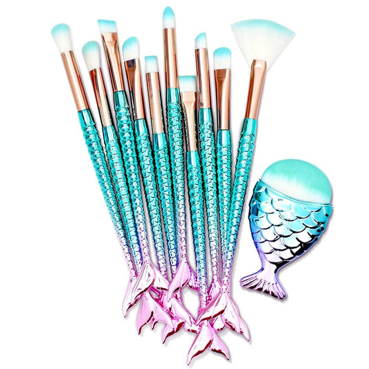 Elvessora 11 Piece Makeup Brush Set, Soft Blending Brushes for Foundation, Eyeshadow, Blush & More