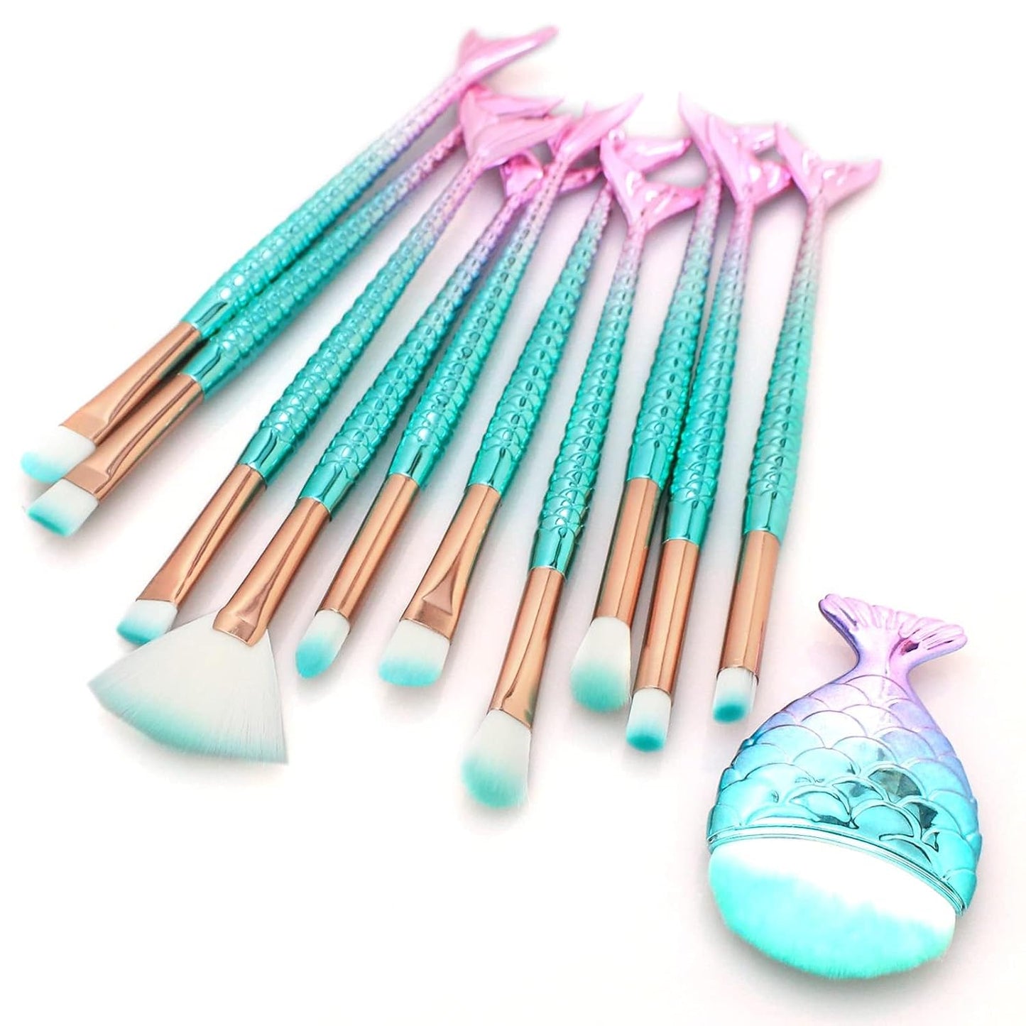 Elvessora 11 Piece Makeup Brush Set, Soft Blending Brushes for Foundation, Eyeshadow, Blush & More